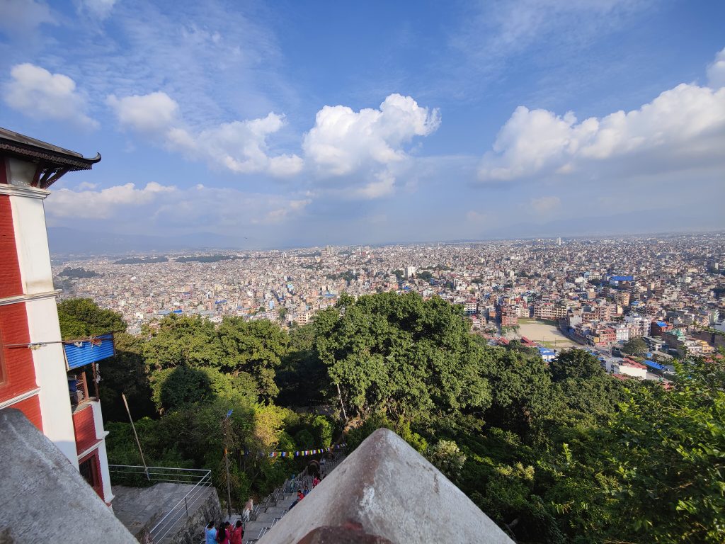 Udsigt over Kathmandu fra abetemplet